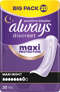 discreet Einlagen Inkontinenz Maxi Nacht, Big Pack, 20 St