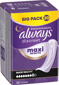 discreet Einlagen Inkontinenz Maxi Nacht, Big Pack, 20 St