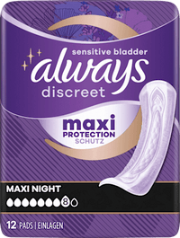 discreet Einlagen Inkontinenz Maxi Nacht Vorteilspack (4x12 St), 48 St
