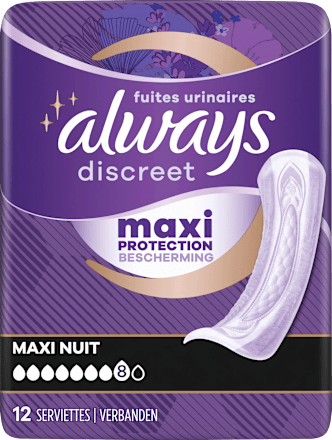 discreet Einlagen Inkontinenz Maxi Nacht Vorteilspack (4x12 St), 48 St