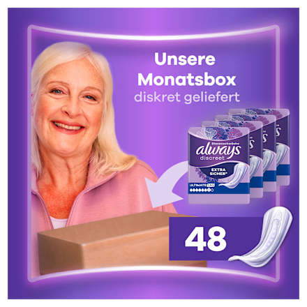 discreet Einlagen Inkontinenz Maxi Vorteilspack (4x12 St), 48 St