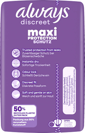 discreet Einlagen Inkontinenz Maxi Vorteilspack (4x12 St), 48 St
