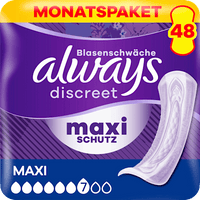 discreet Einlagen Inkontinenz Maxi Vorteilspack (4x12 St), 48 St