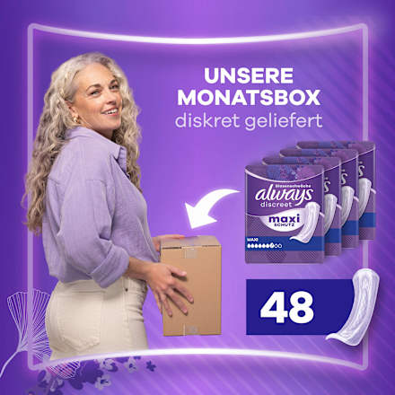 discreet Einlagen Inkontinenz Maxi Vorteilspack (4x12 St), 48 St