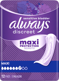 discreet Einlagen Inkontinenz Maxi Vorteilspack (4x12 St), 48 St