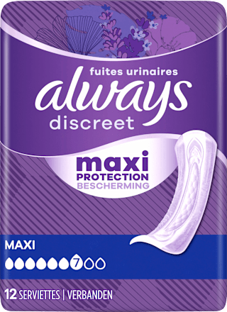 discreet Einlagen Inkontinenz Maxi Vorteilspack (4x12 St), 48 St