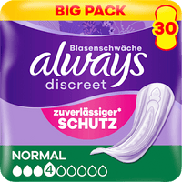 discreet Einlagen Inkontinenz Normal, Big Pack, 30 St