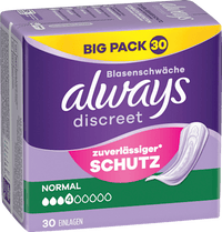 discreet Einlagen Inkontinenz Normal, Big Pack, 30 St