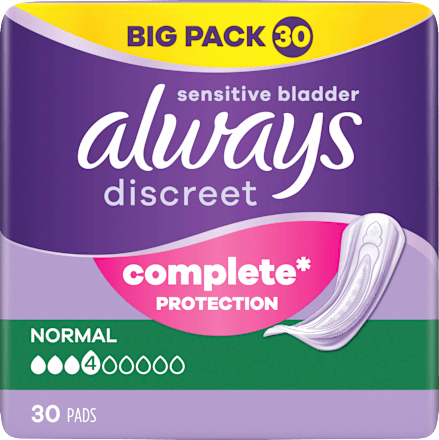 discreet Einlagen Inkontinenz Normal, Big Pack, 30 St