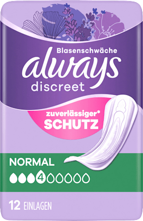 discreet Einlagen Inkontinenz Normal, 12 St