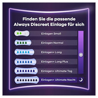 discreet Einlagen Inkontinenz Ultimate Nacht, Big Pack, 20 St always
