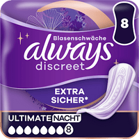 discreet Einlagen Inkontinenz Ultimate Nacht, 8 St always