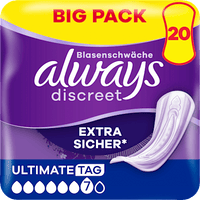 discreet Einlagen Inkontinenz Ultimate Tag, Big Pack, 20 St always