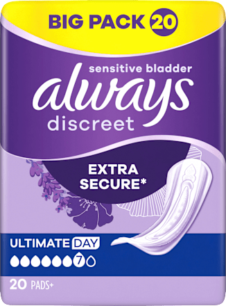 discreet Einlagen Inkontinenz Ultimate Tag, Big Pack, 20 St always