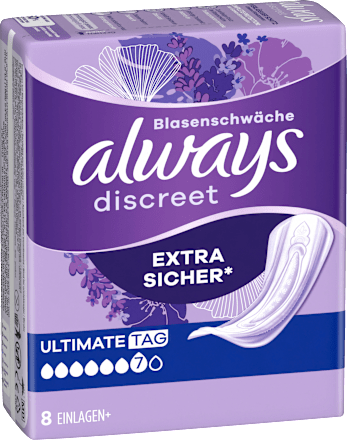 discreet Einlagen Inkontinenz Ultimate Tag, 8 St always