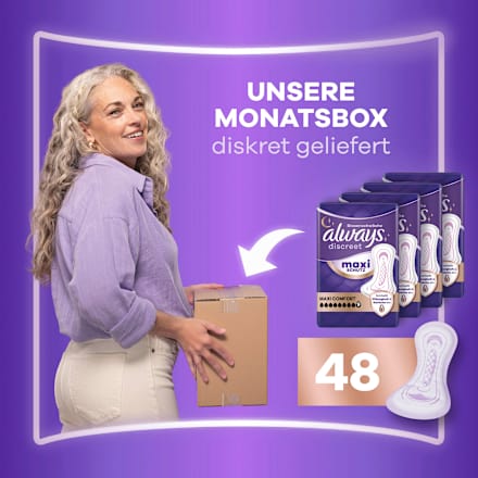 discreet Einlagen Inkontinez Maxi Comfort Vorteilspack (4x12 St), 48 St