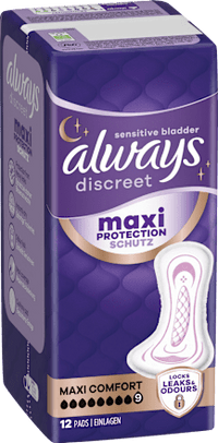 discreet Einlagen Inkontinez Maxi Comfort Vorteilspack (4x12 St), 48 St