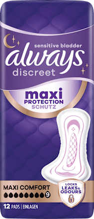 discreet Einlagen Inkontinez Maxi Comfort Vorteilspack (4x12 St), 48 St