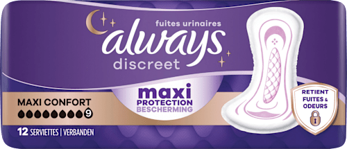 discreet Einlagen Inkontinez Maxi Comfort Vorteilspack (4x12 St), 48 St
