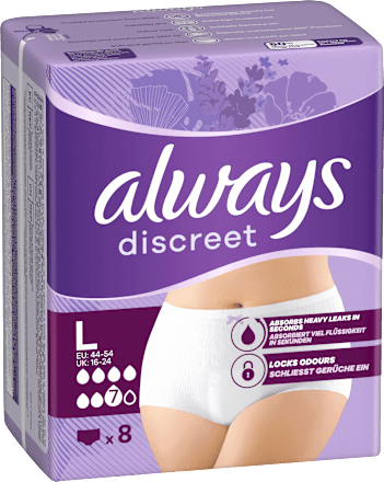 discreet Pants Inkontinenz Plus Gr. L, Vorteilspack (4x8 St), 32 St