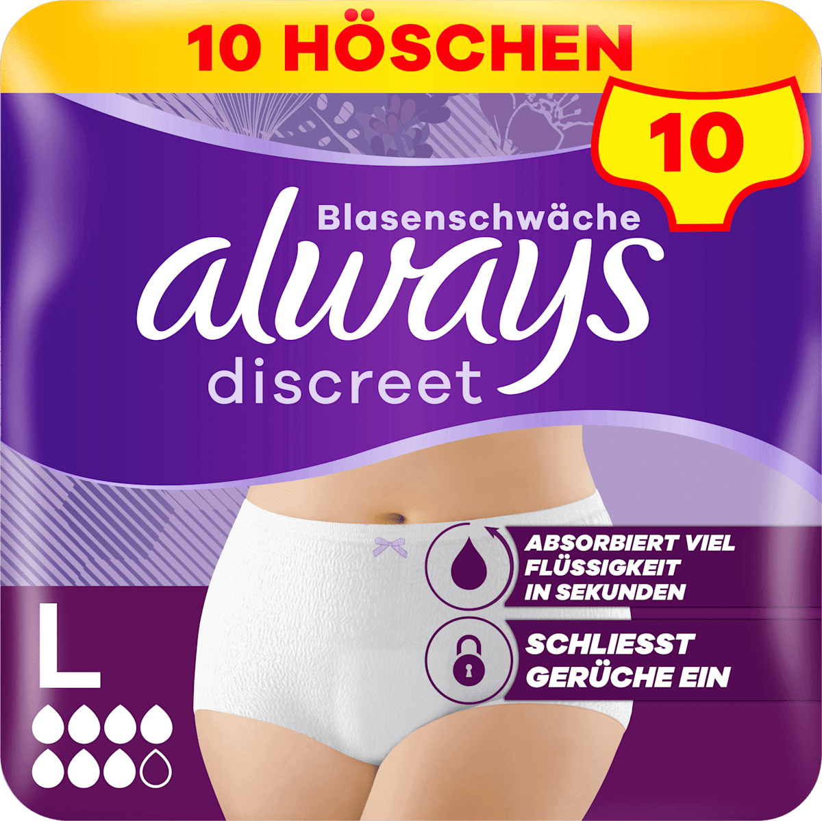 always discreet Pants Inkontinenz Plus Gr. L, 10 St