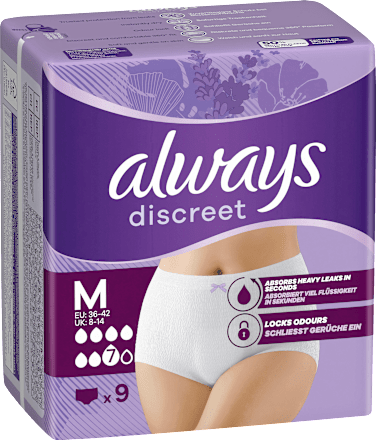 discreet Pants Inkontinenz Plus Gr. M, Vorteilspack (4x9 St), 36 St