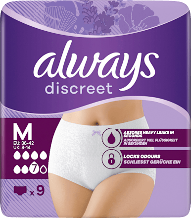 discreet Pants Inkontinenz Plus Gr. M, Vorteilspack (4x9 St), 36 St