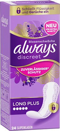 discreet Slipeinlagen Inkontinenz Long Plus, 24 St