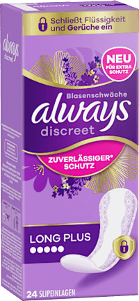 discreet Slipeinlagen Inkontinenz Long Plus, 24 St