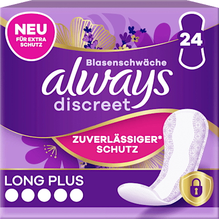 discreet Slipeinlagen Inkontinenz Long Plus, 24 St