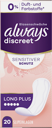 discreet Slipeinlagen Inkontinenz Sensitive Long Plus, 20 St