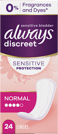 discreet Slipeinlagen Inkontinenz Sensitive Normal, 24 St