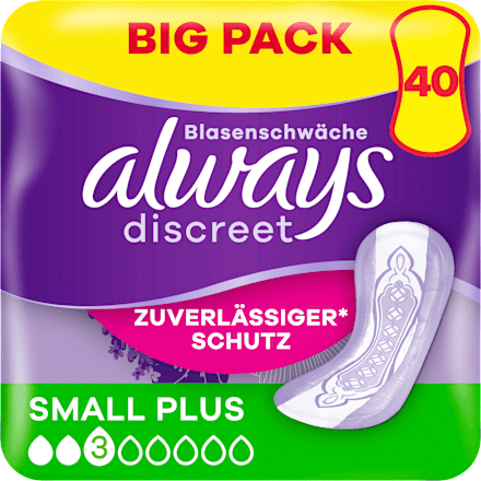 Incontinentieverbanden Small Plus, Grote verpakking, 40 stuks