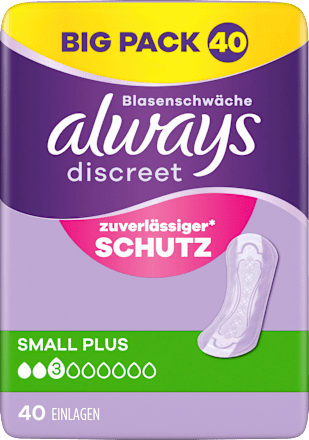 Einlagen Inkontinenz Small Plus, Big Pack, 40 St