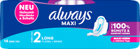 Maxi Pads Lang met vleugels, 14 stuks
