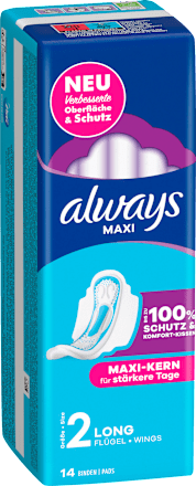 Maxi Pads Lang met vleugels, 14 stuks