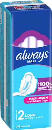 Maxi Pads Lang met vleugels, 14 stuks