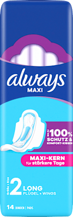 Maxi Pads Lang met vleugels, 14 stuks