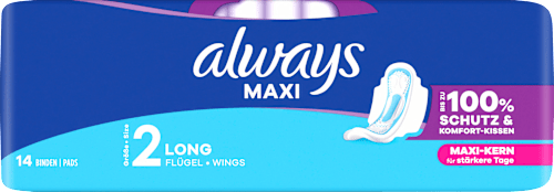 Maxi Pads Lang met vleugels, 14 stuks