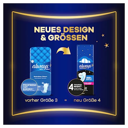 Maxi Pads ProFresh Night, 10 stuks