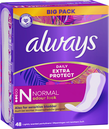 Inlegkruisjes Daily Extra Protect Normaal, Grootverpakking, 48 stuks
