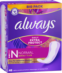 Inlegkruisjes Daily Extra Protect Normaal, Grootverpakking, 48 stuks