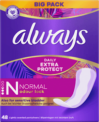 Inlegkruisjes Daily Extra Protect Normaal, Grootverpakking, 48 stuks