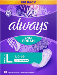 Slipeinlagen Daily Fresh Long ohne Duft, Big Pack, 52 St