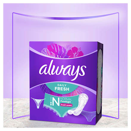 Slipeinlagen Daily Fresh Normal Flexistyle mit Frischeduft, Big Pack, 54 St