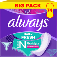 Slipeinlagen Daily Fresh Slim Flexistyle mit Frischeduft, Big Pack, 74 St