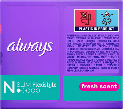 Slipeinlagen Daily Fresh Slim Flexistyle mit Frischeduft, Big Pack, 74 St