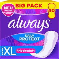 Slipeinlagen Daily Protect Extra Long mit Frischeduft, Big Pack, 40 St