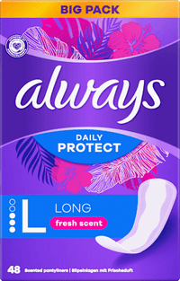 Slipeinlagen Daily Protect Long mit Frischeduft, Big Pack, 48 St