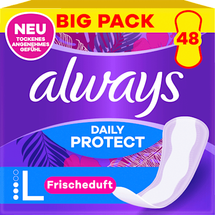 Slipeinlagen Daily Protect Long mit Frischeduft, Big Pack, 48 St